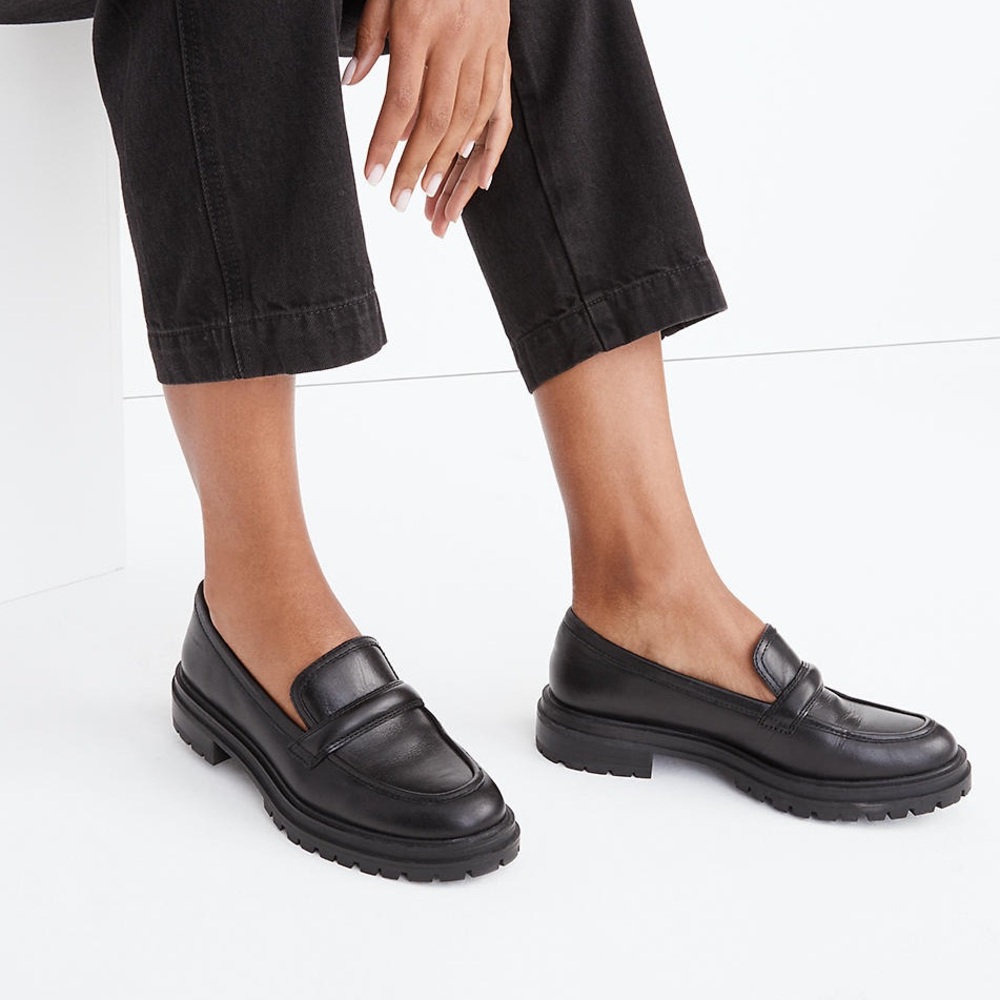 Madewell The Bradley Lugsole Loafer in Leather Size 8